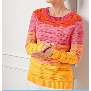 Talbots Multicolor Striped Sweater